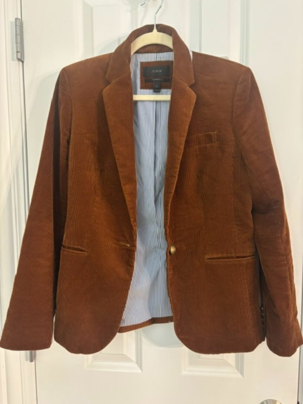 J.Crew, Campbell Blazer, Chestnut Brown, Corduroy, 6